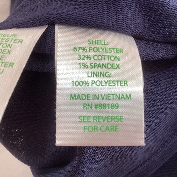 Lilly Pulitzer Tisbury Shift Dress Size Medium Navy Ruffle Neckline Night Out - Picture 10 of 11